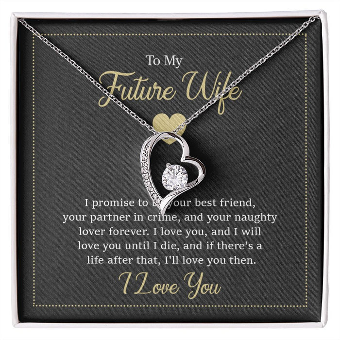 Fiancé Gifts Future Wife Heart Necklace Gift Birthday Christmas Anniversary