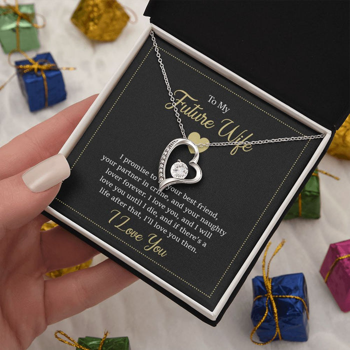 Fiancé Gifts Future Wife Heart Necklace Gift Birthday Christmas Anniversary