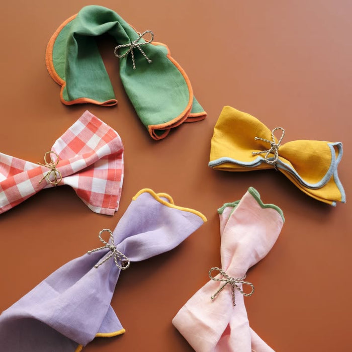 Fiocco Bow Napin Rings, Set of 4