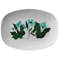 Floral Soft Earth Toned Plastic Serving Platter