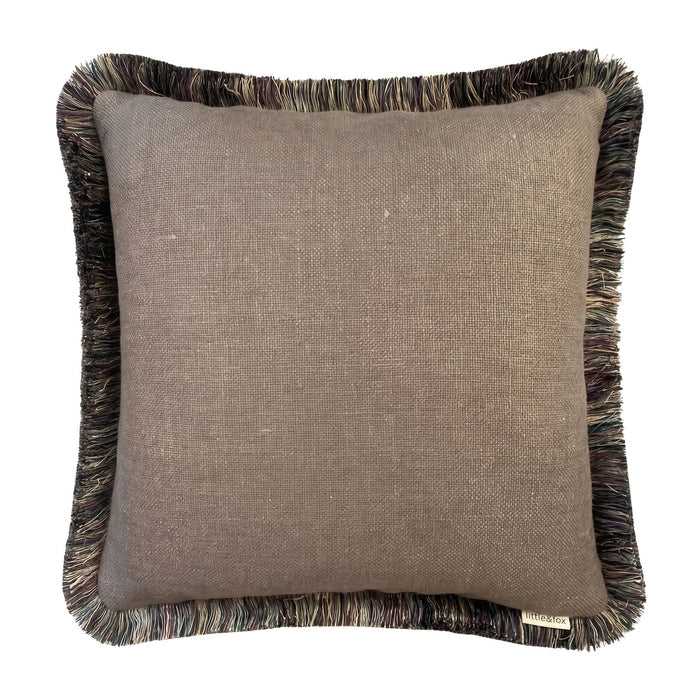 Florescence Noir Bloom 45x45cm Fringed Cushion