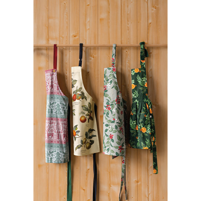 Folk Forest Christmas Jacquard Apron