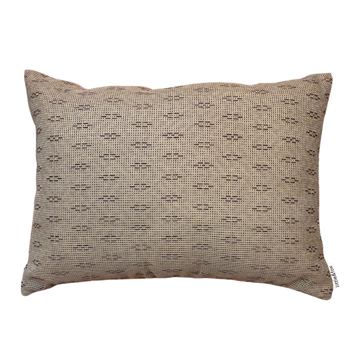 Textured rectangular pillow on a white background