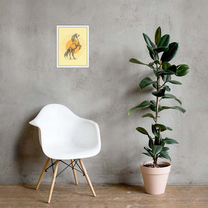Framed Art, Poster, Sunburst Horse Poster, Wall Decor, Wall Art - Dakoda Goods & Co.