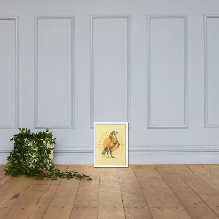 Framed Art, Poster, Sunburst Horse Poster, Wall Decor, Wall Art - Dakoda Goods & Co.