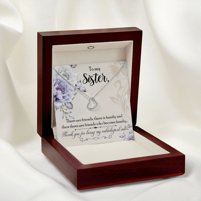 Friend Gifts Like a Sister Heart Necklace Gift for Birthday, Christmas
