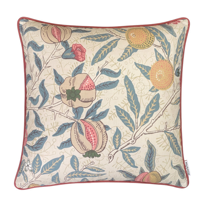 Fruit Ivory 45x45cm Piped Cushion