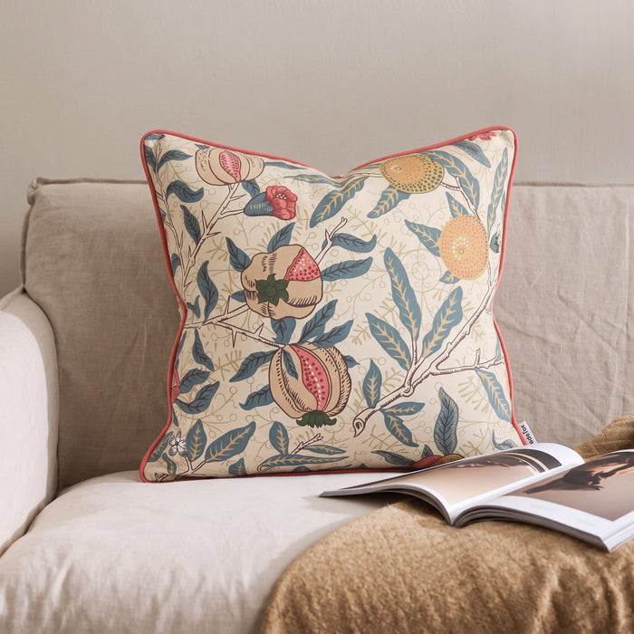 Fruit Ivory 45x45cm Piped Cushion