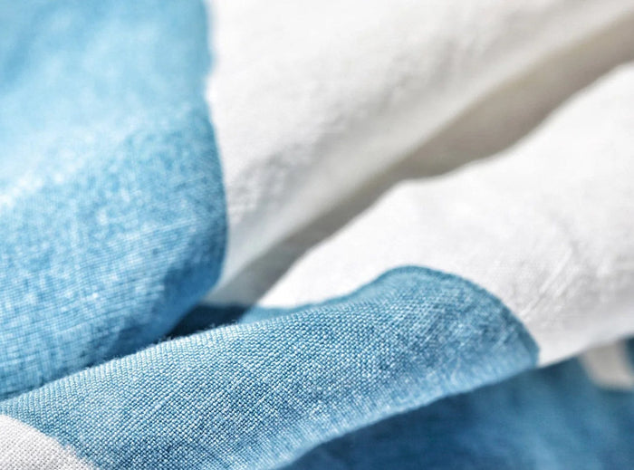 'Full Field' Linen Napkin in Powder Blue, 50x50cm