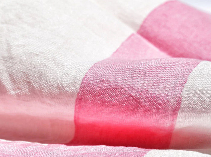 'Full Field' Linen Napkin in Rose Pink, 50x50cm