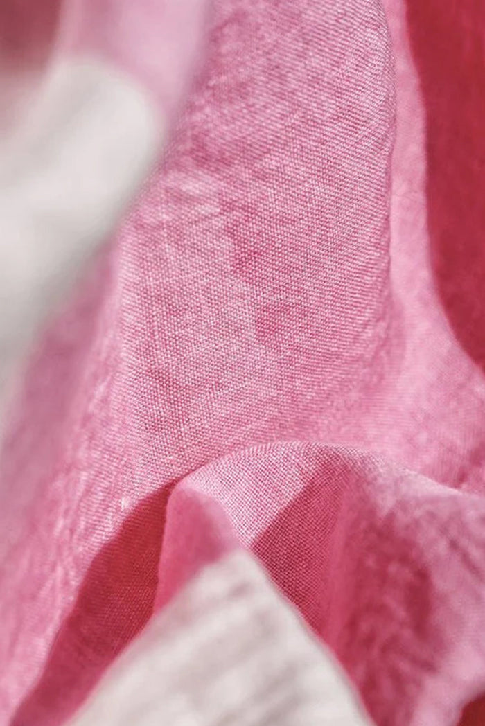'Full Field' Linen Napkin in Rose Pink, 50x50cm