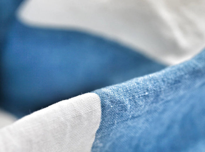 'Full Field' Linen Napkin in Sky Blue, 50x50cm