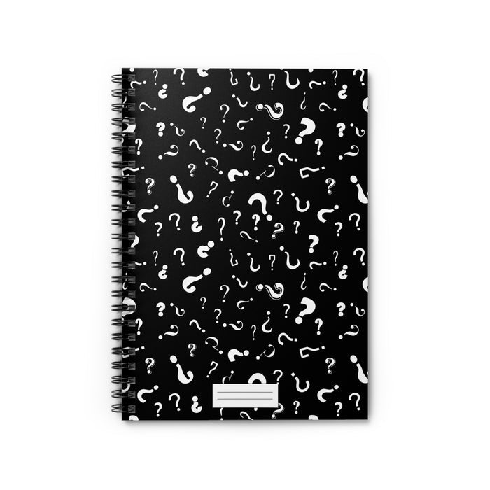 Gift for Friend Question Mark Spiral Notebook - Ruled Line, 59 Pages Self Care Journal