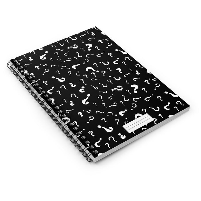 Gift for Friend Question Mark Spiral Notebook - Ruled Line, 59 Pages Self Care Journal