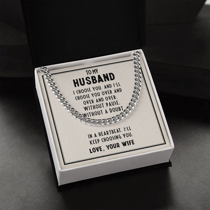 Gift for Husband Cuban Link Chain Christmas Gift Birthday Gift for Him