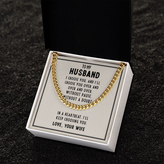 Gift for Husband Cuban Link Chain Christmas Gift Birthday Gift for Him