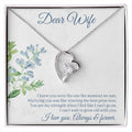 Gift for Wife Necklace gift Forever Love Heart Anniversary Christmas Birthday Gift