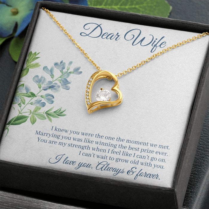 Gift for Wife Necklace gift Forever Love Heart Anniversary Christmas Birthday Gift