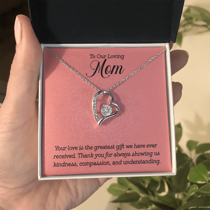 Gift to Mom from Kids Heart Necklace