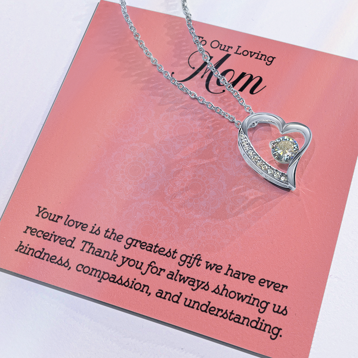 Gift to Mom from Kids Heart Necklace