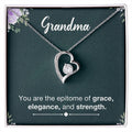 Gifts for Grandma Heart Necklace, Gifts from Grandkids
