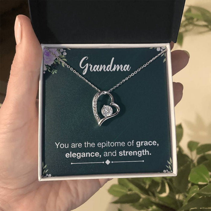 Gifts for Grandma Heart Necklace, Gifts from Grandkids