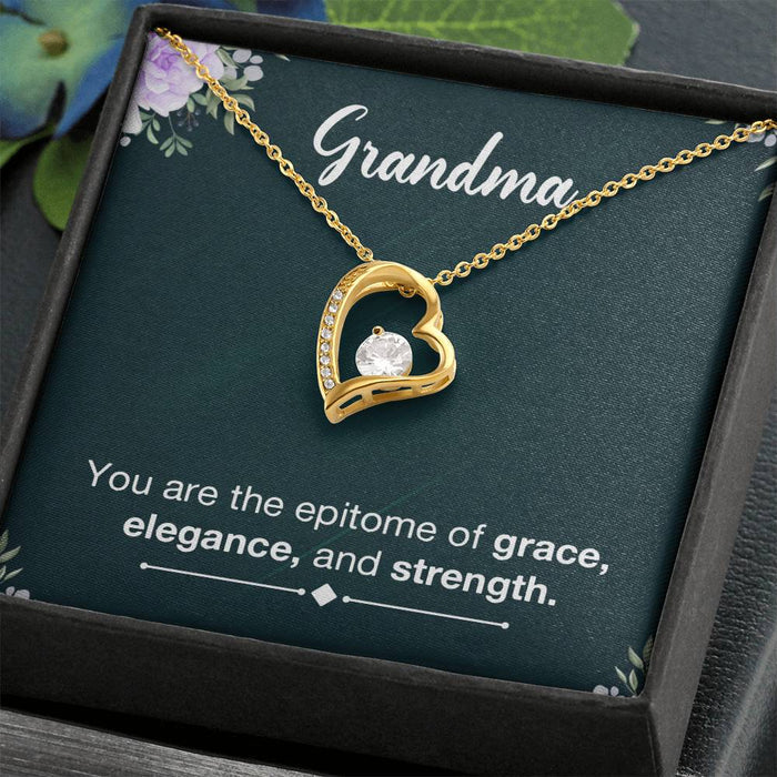Gifts for Grandma Heart Necklace, Gifts from Grandkids