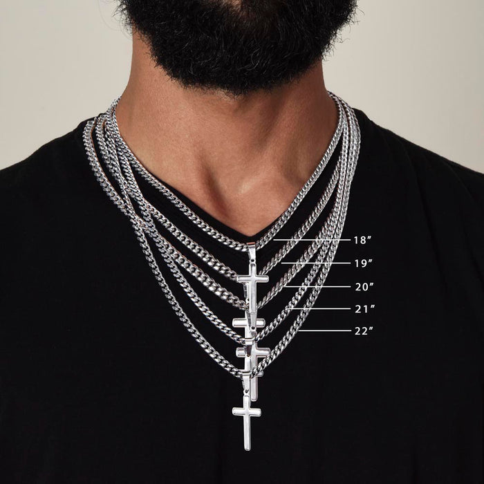 Gifts from Mom to Son Cross Necklace Gift to Son