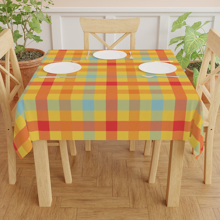 Gingham Checkered Retro Tablecloth