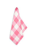 'Gingham' Linen Napkin in Rose Pink