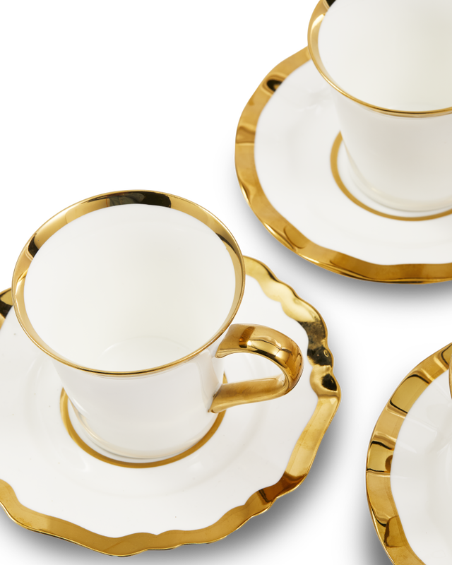 Golden Finds Coffee Cups, Set of 4