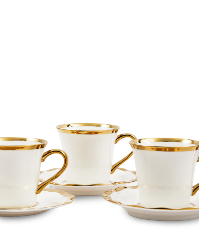 Golden Finds Coffee Cups, Set of 4