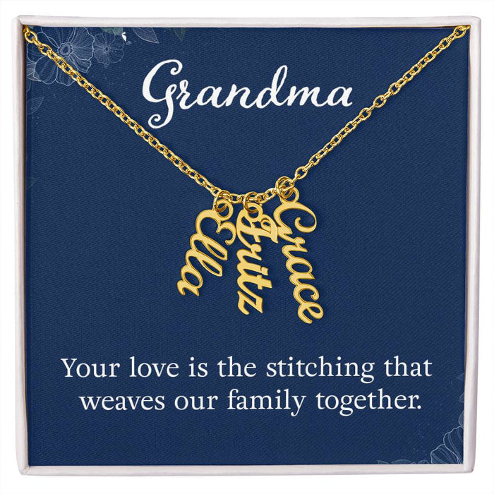 3 Names / 18K Yellow Gold Finish / Standard Box
