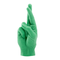 Green Crossed Fingers Candle Handle