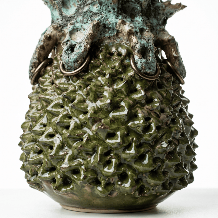 Green Pineapple 12cm Bud Vase