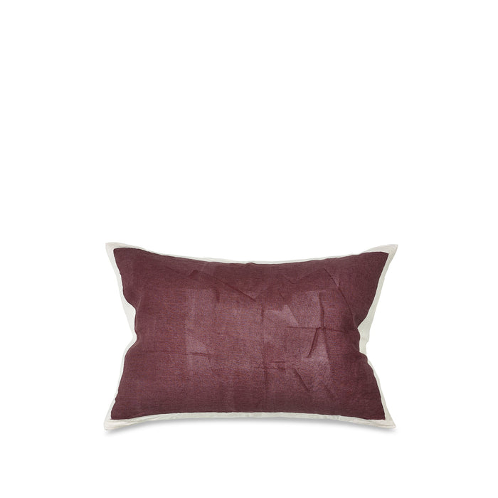 Hand Painted Linen Cushion Cover in Grape, 60cm x 40cm