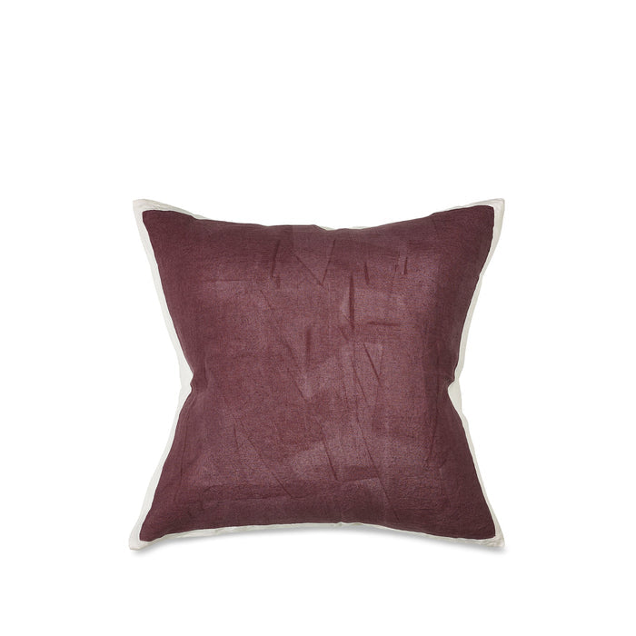 Hand Painted Linen Cushion Cover in Grape, 60cm x 60cm