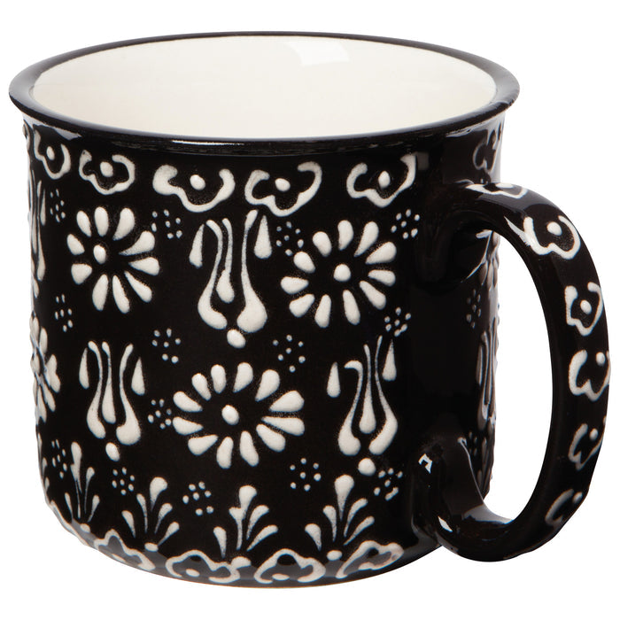 Hand-painted Turkish Mug - Evani Black