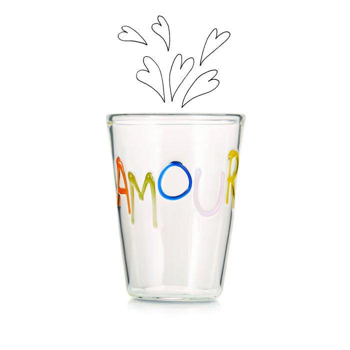 Handblown Glass Amour Tumbler