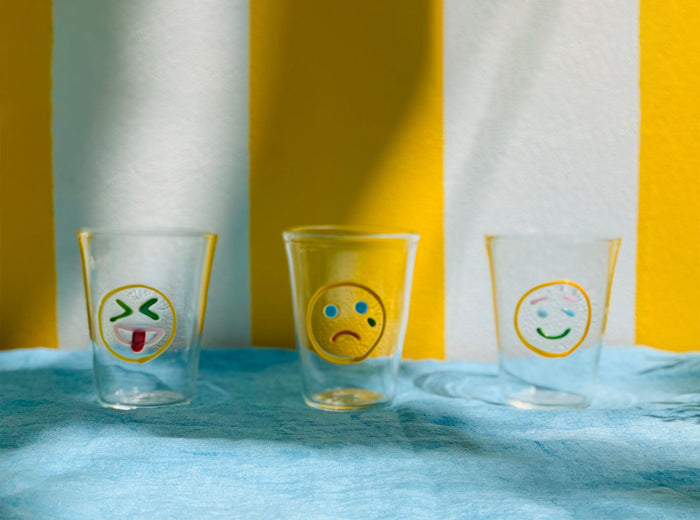 Handblown Glass 'Angry' Mood Tumbler