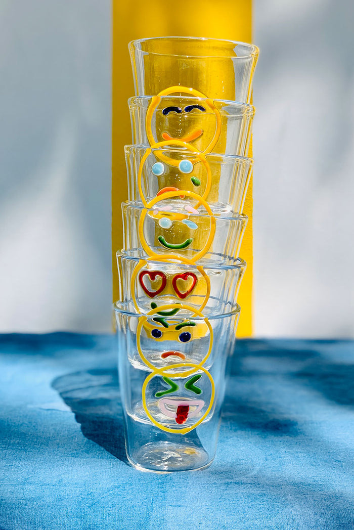 Handblown Glass 'Angry' Mood Tumbler