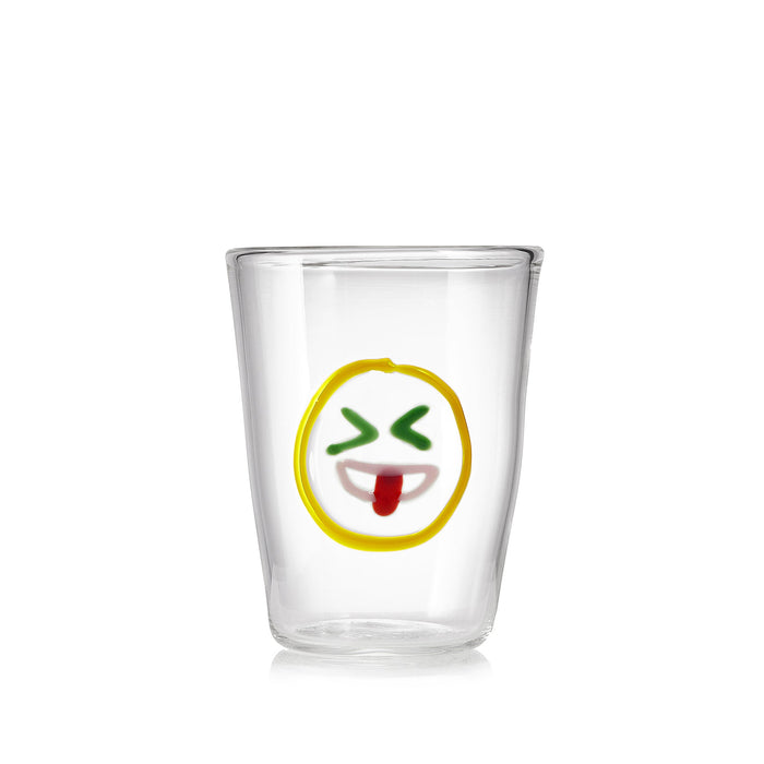 Handblown Glass 'Excited' Mood Tumbler