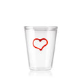 Handblown Glass Heart Tumbler
