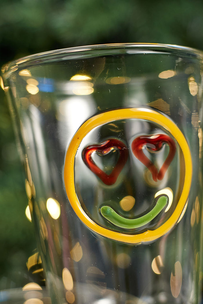 Handblown Glass Heart Tumbler
