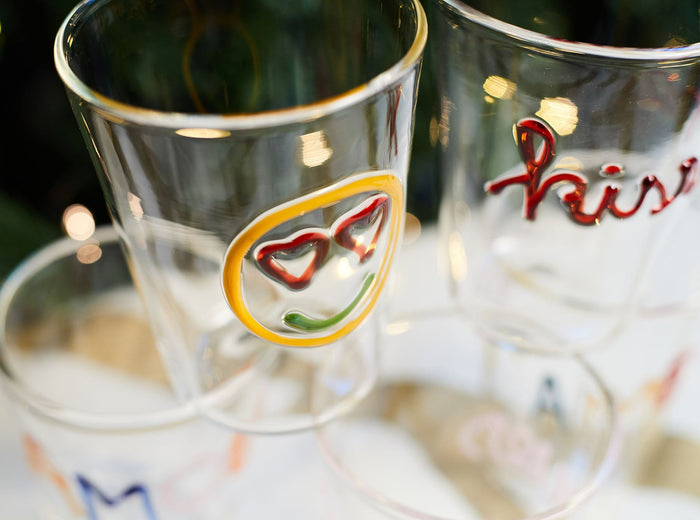 Handblown Glass Heart Tumbler