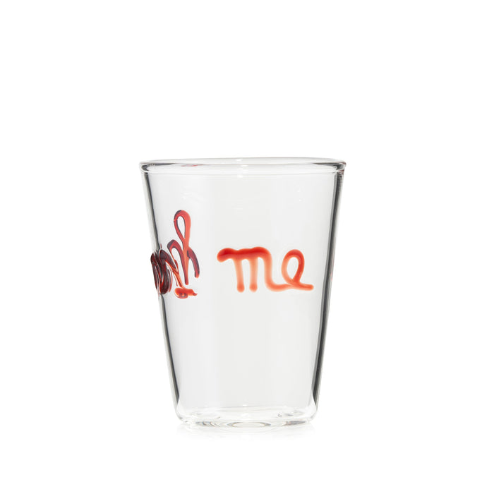 Handblown Glass "Kiss Me" Tumbler