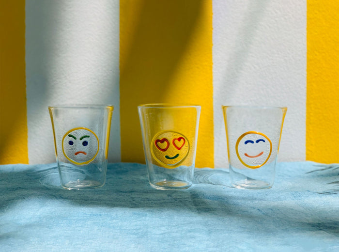 Handblown Glass 'Sad' Mood Tumbler