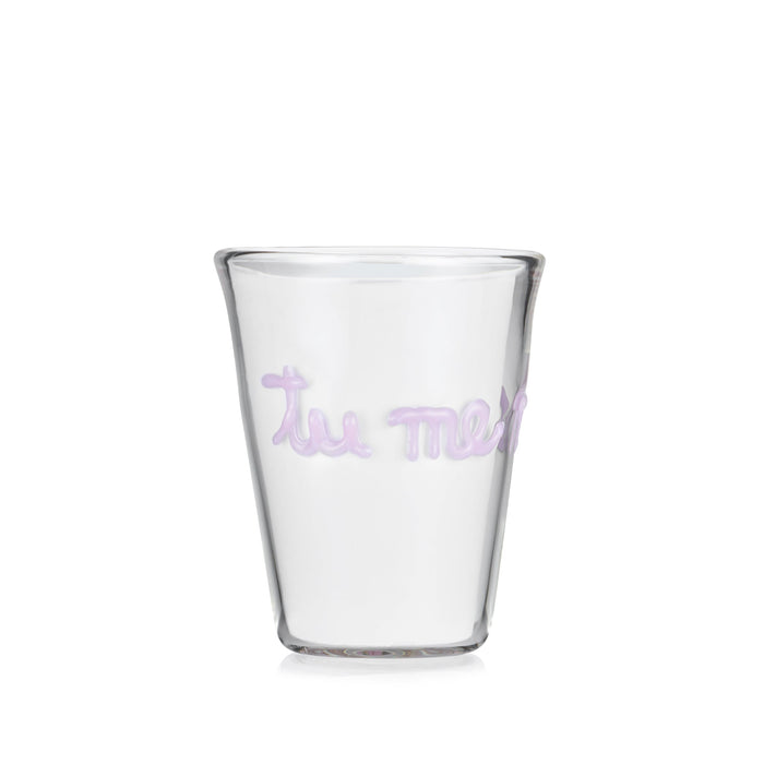 Handblown Glass "Tu Me Manques" (I miss you) Tumbler