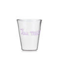 Handblown Glass "Tu Me Manques" (I miss you) Tumbler