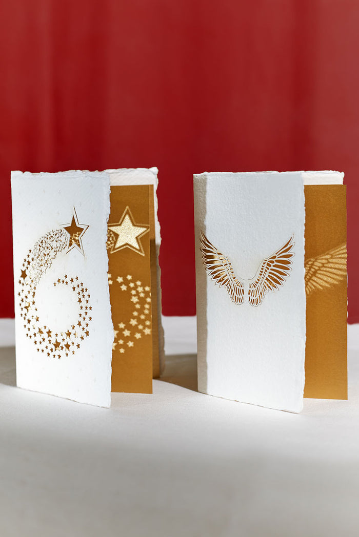 Handmade Paper Greeting Card with Peacock, 15cm x 10cm